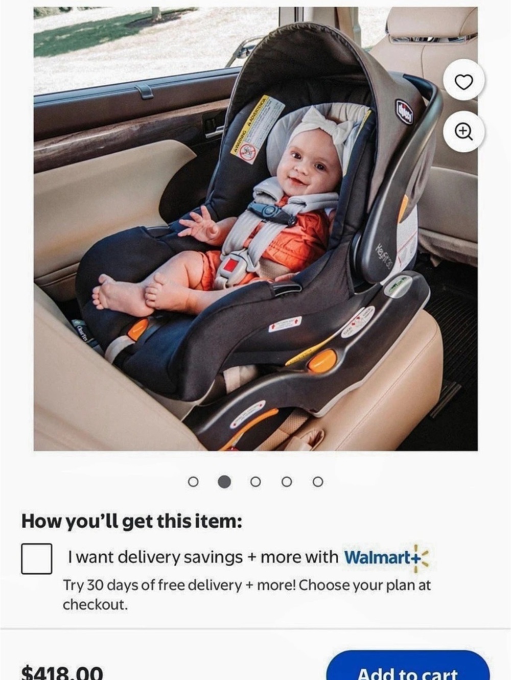Chicco KeyFit 30 Infant Car Seat Black & Gray